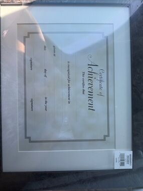 Aaron Brothers  Certificate of Achievement Frame with White Mat